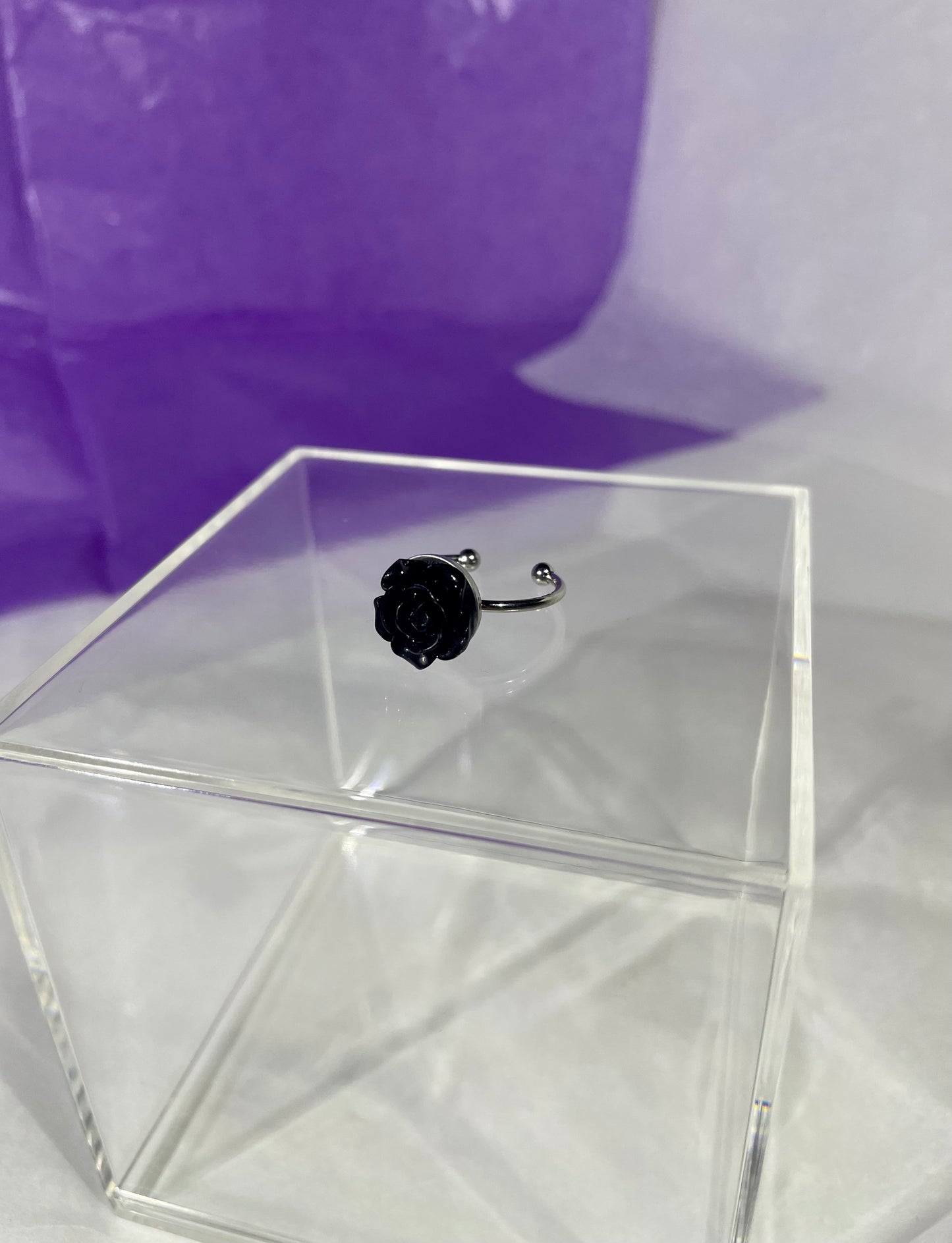 Adjustable Stainless Steel Rose Rings