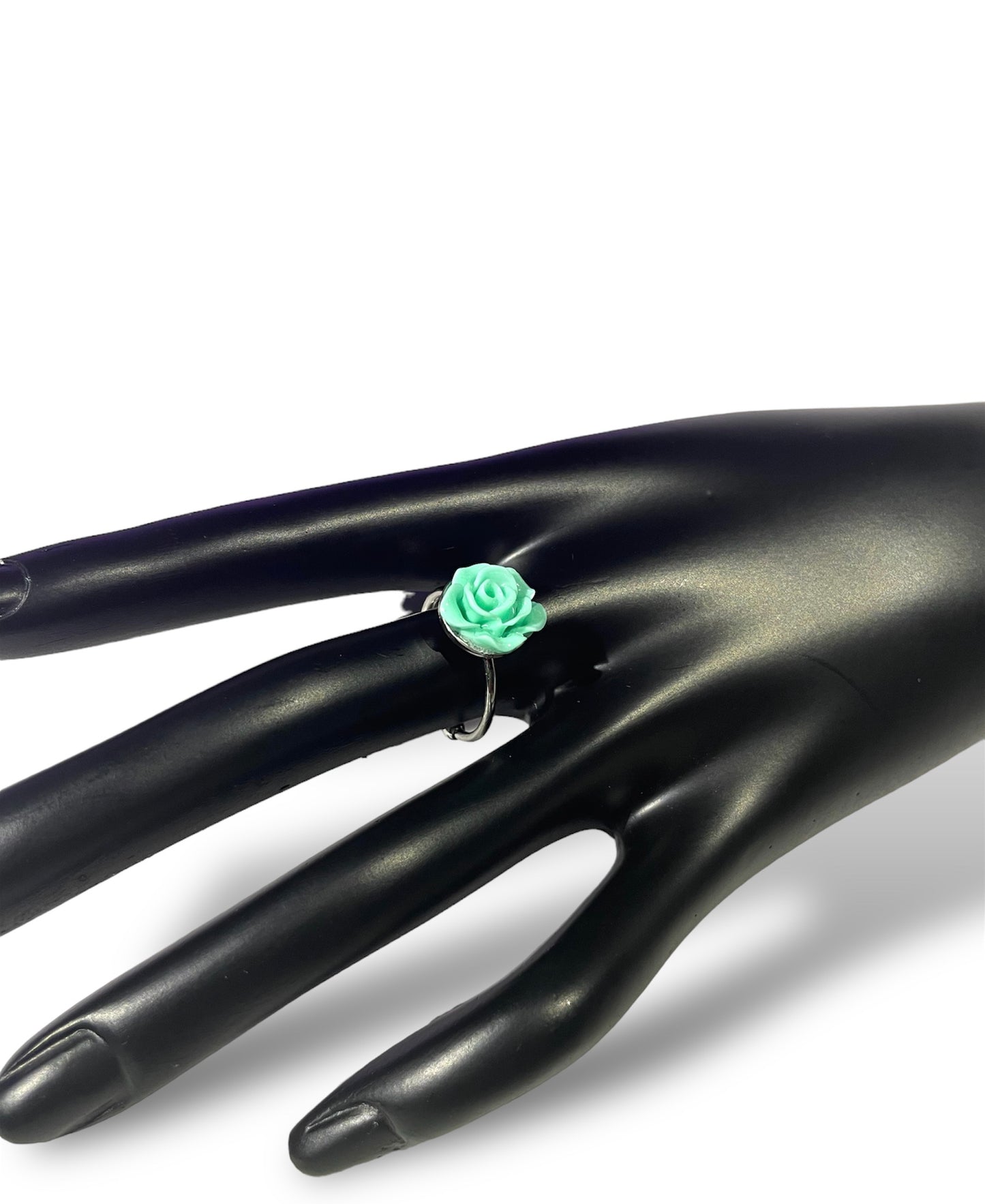 Adjustable Stainless Steel Rose Rings