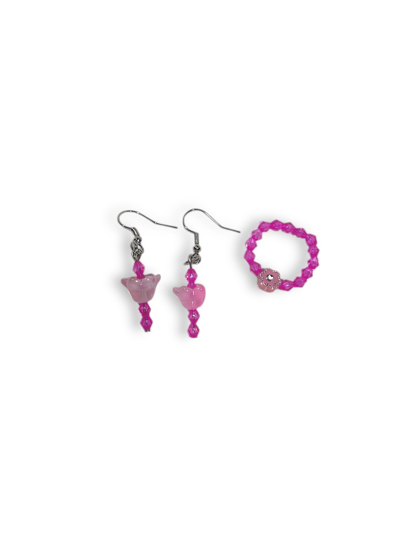 Joyous Flower Ring and Earrings Set