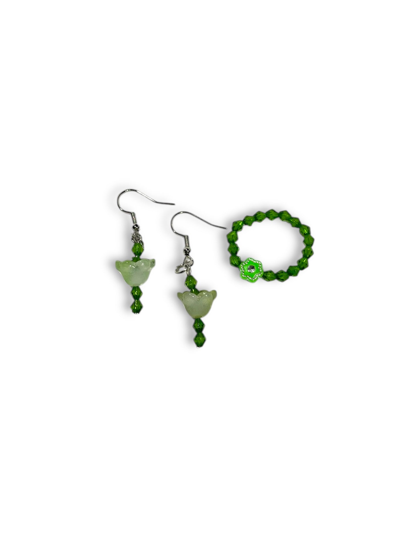 Joyous Flower Ring and Earrings Set