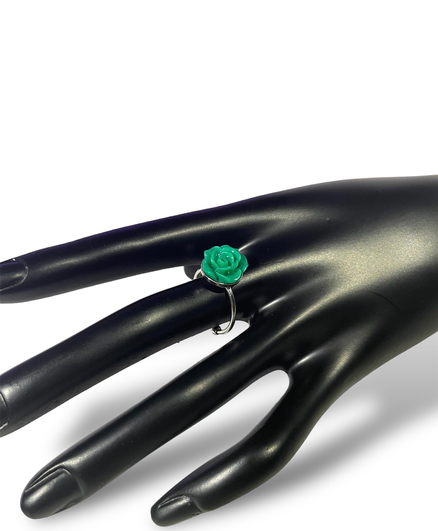 Adjustable Stainless Steel Rose Rings