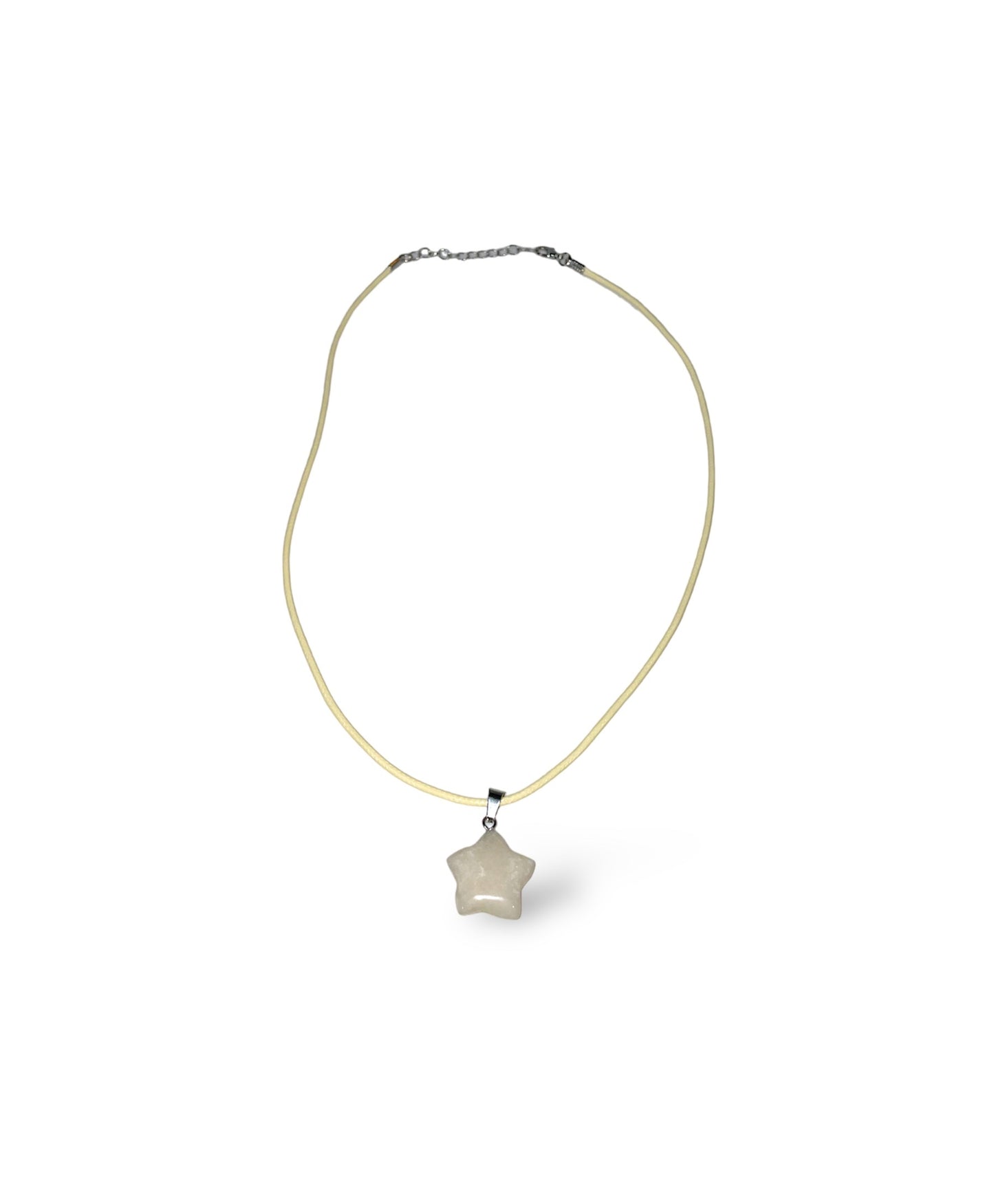 Joyous Tan Cord Necklace with a Stone