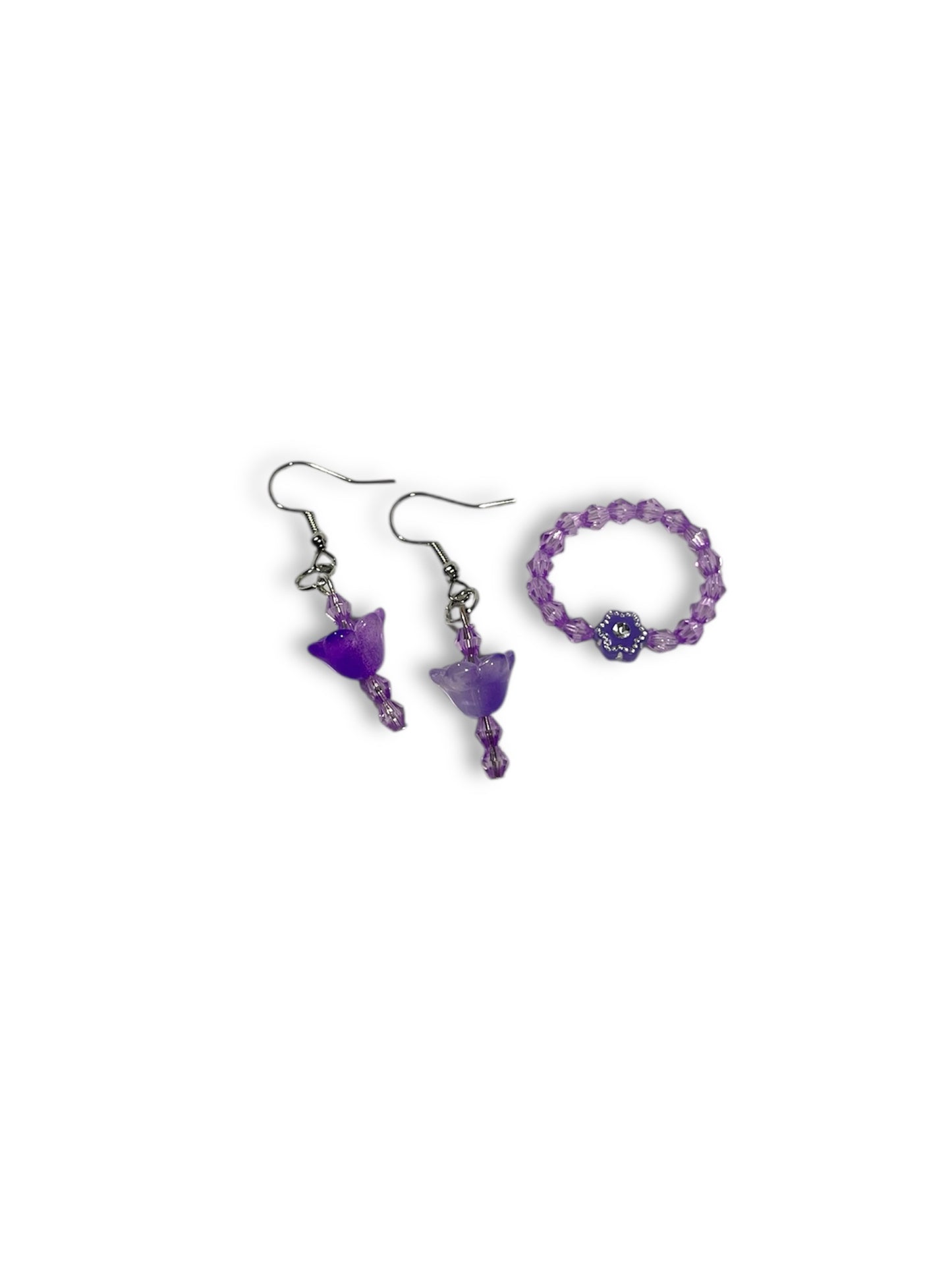Joyous Flower Ring and Earrings Set
