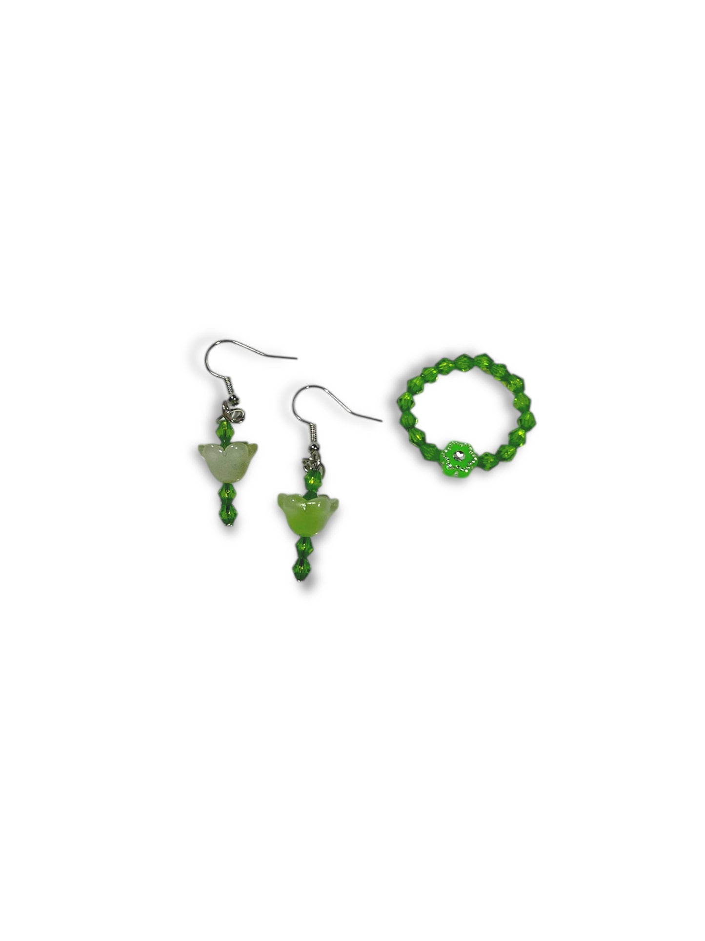 Joyous Flower Ring and Earrings Set