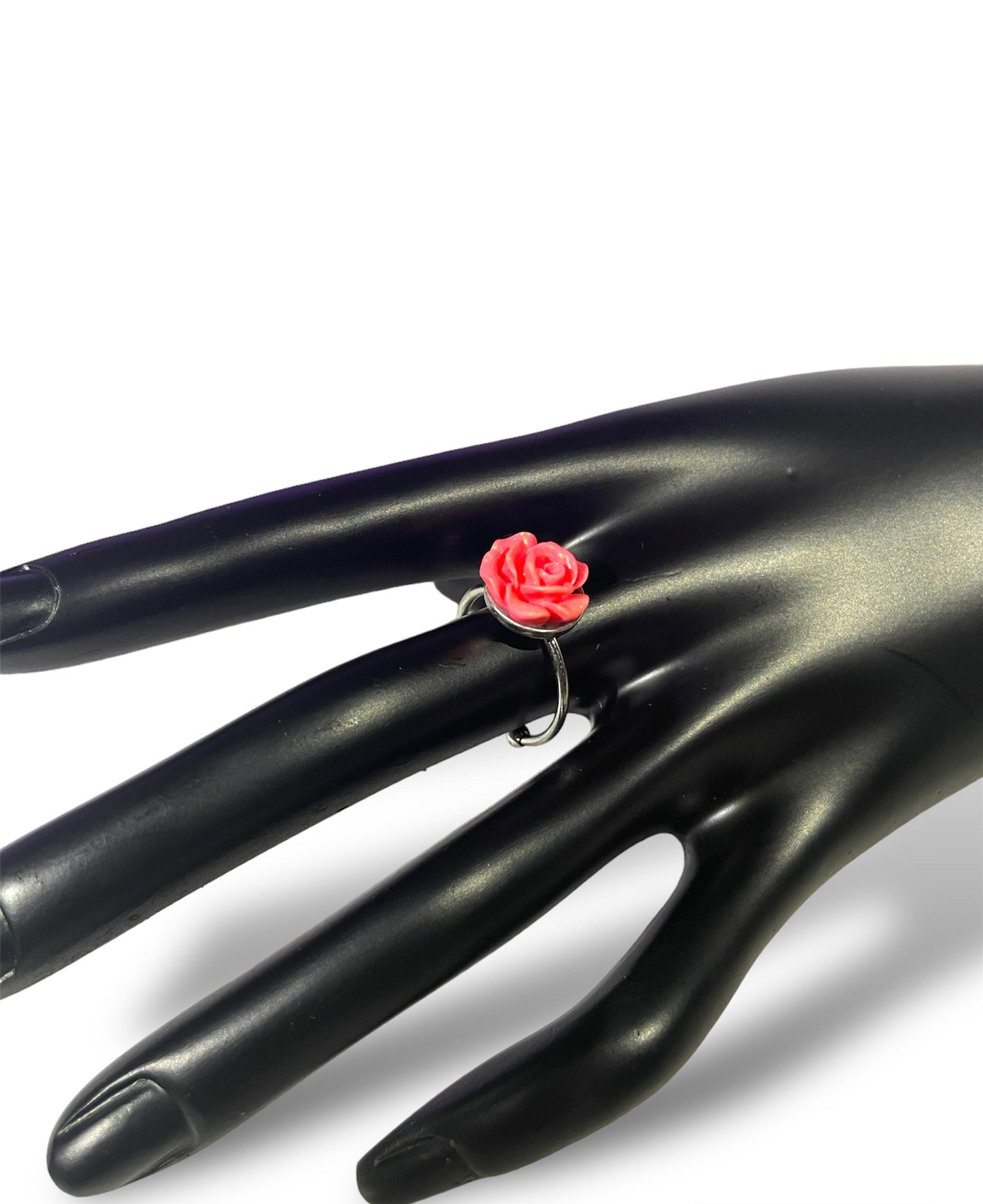 Adjustable Stainless Steel Rose Rings
