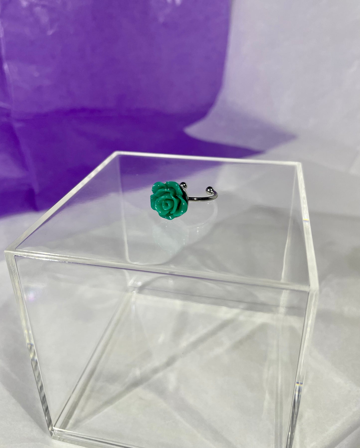 Adjustable Stainless Steel Rose Rings
