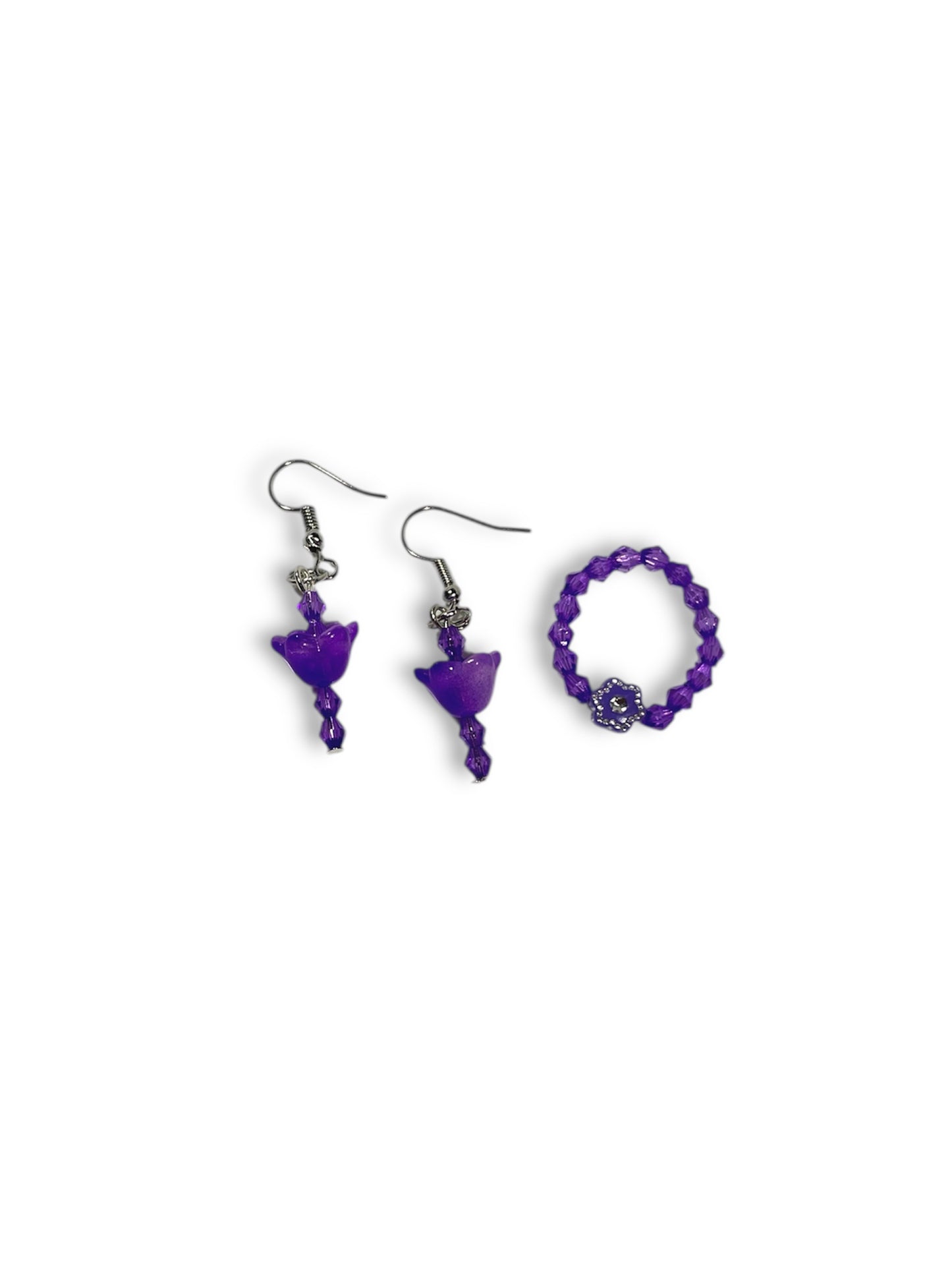 Joyous Flower Ring and Earrings Set