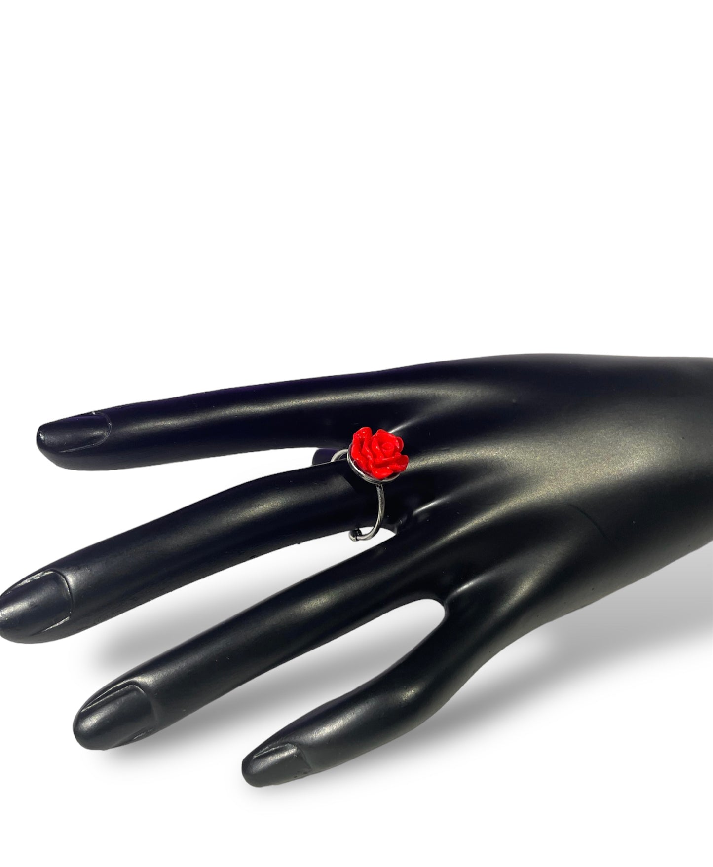 Adjustable Stainless Steel Rose Rings