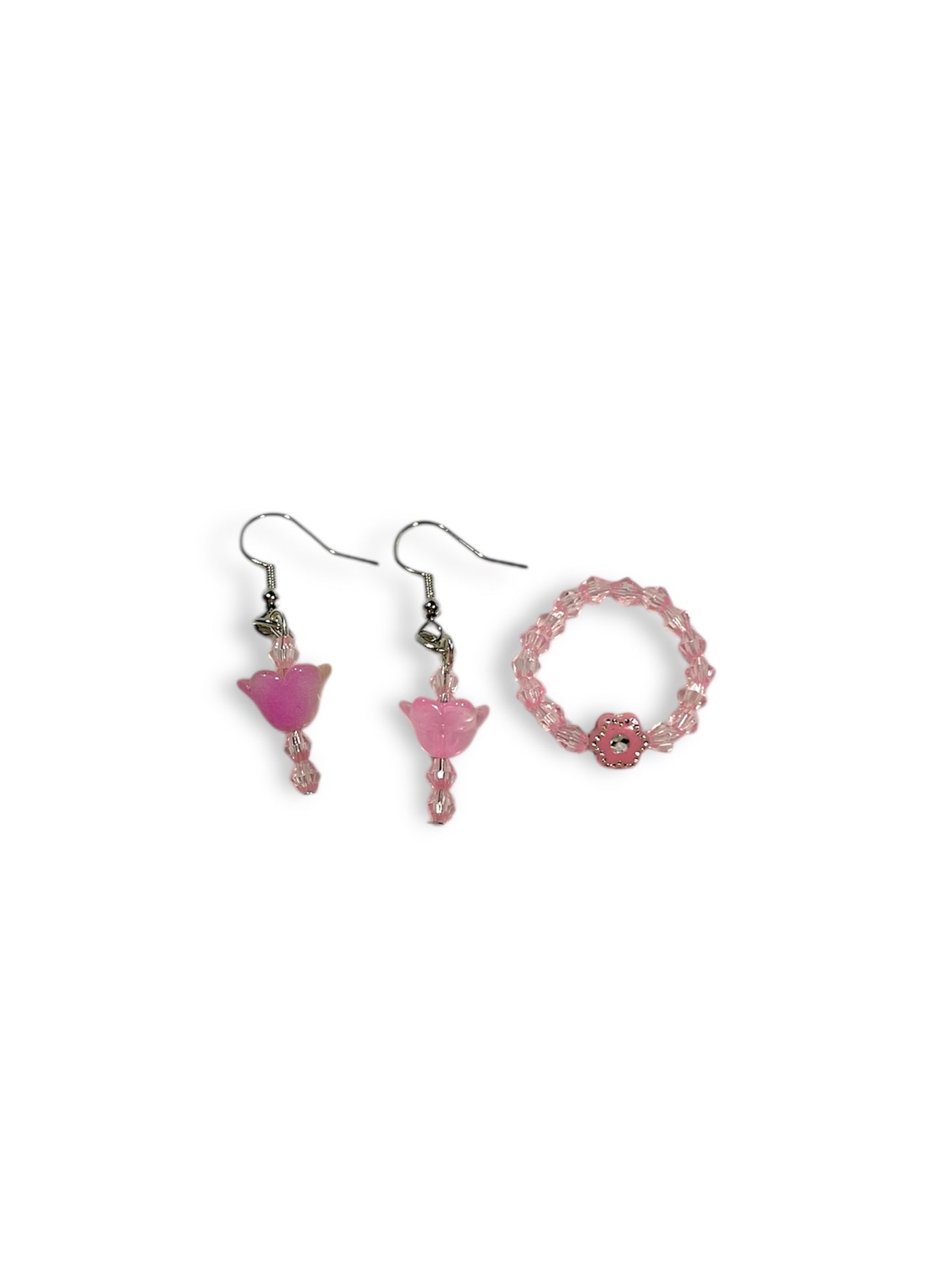 Joyous Flower Ring and Earrings Set