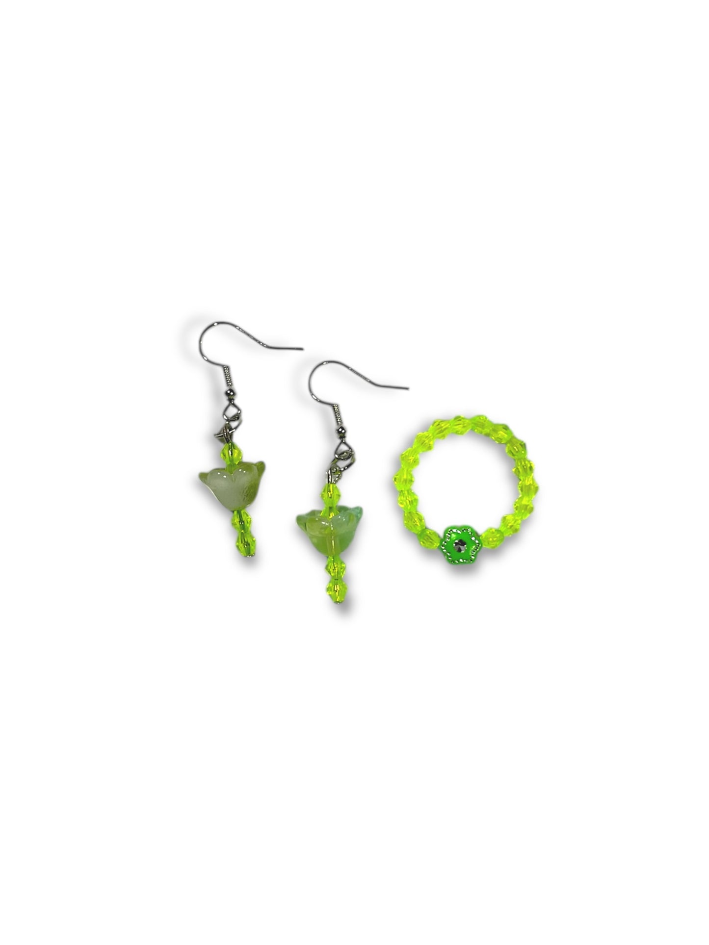 Joyous Flower Ring and Earrings Set