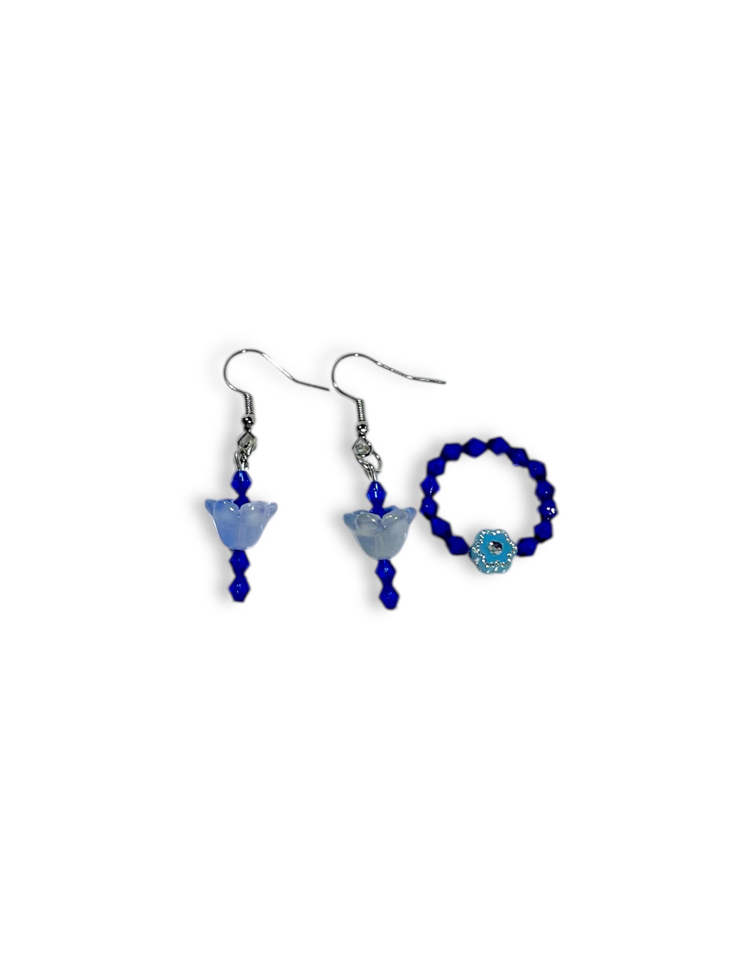 Joyous Flower Ring and Earrings Set