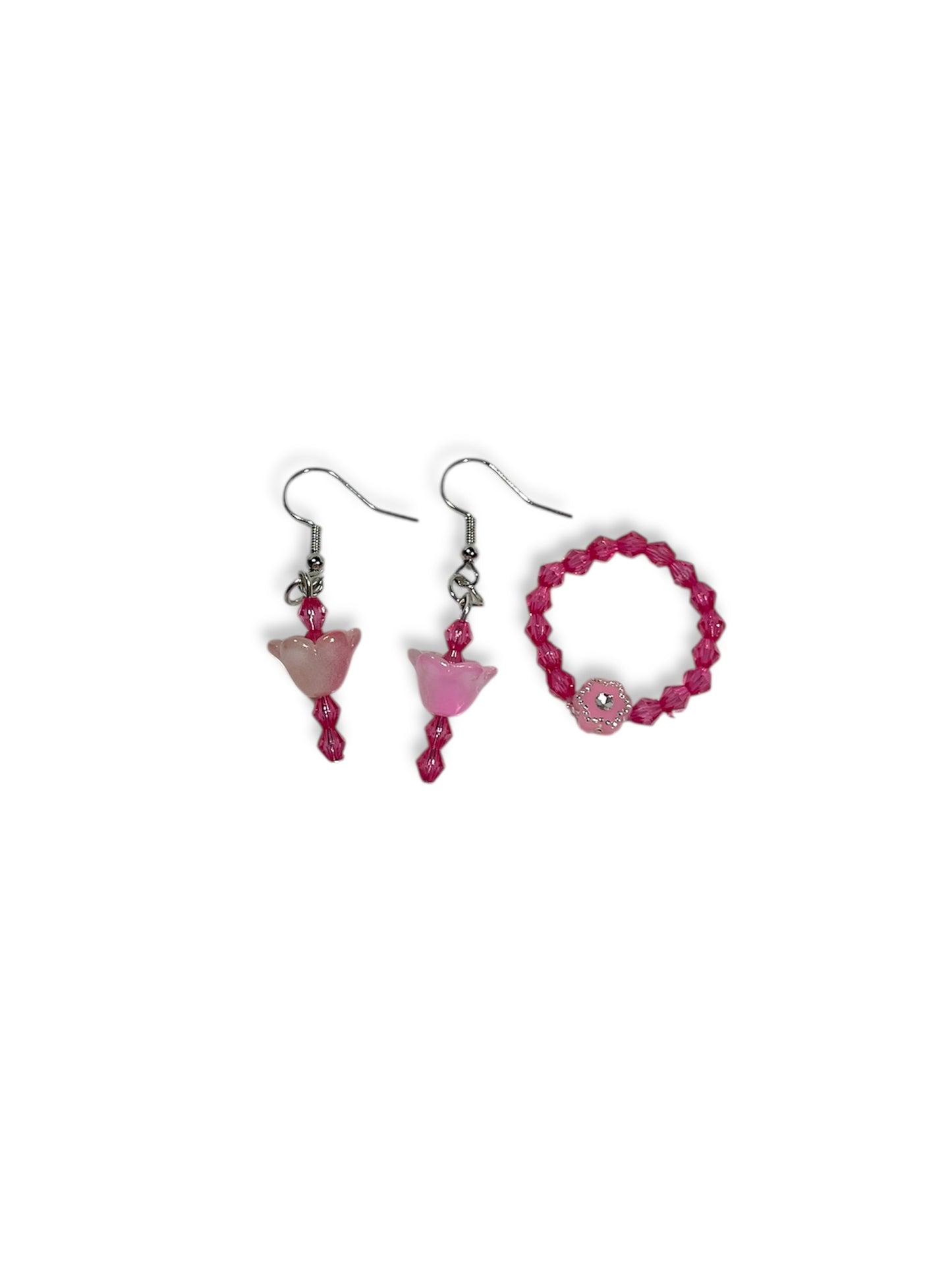 Joyous Flower Ring and Earrings Set