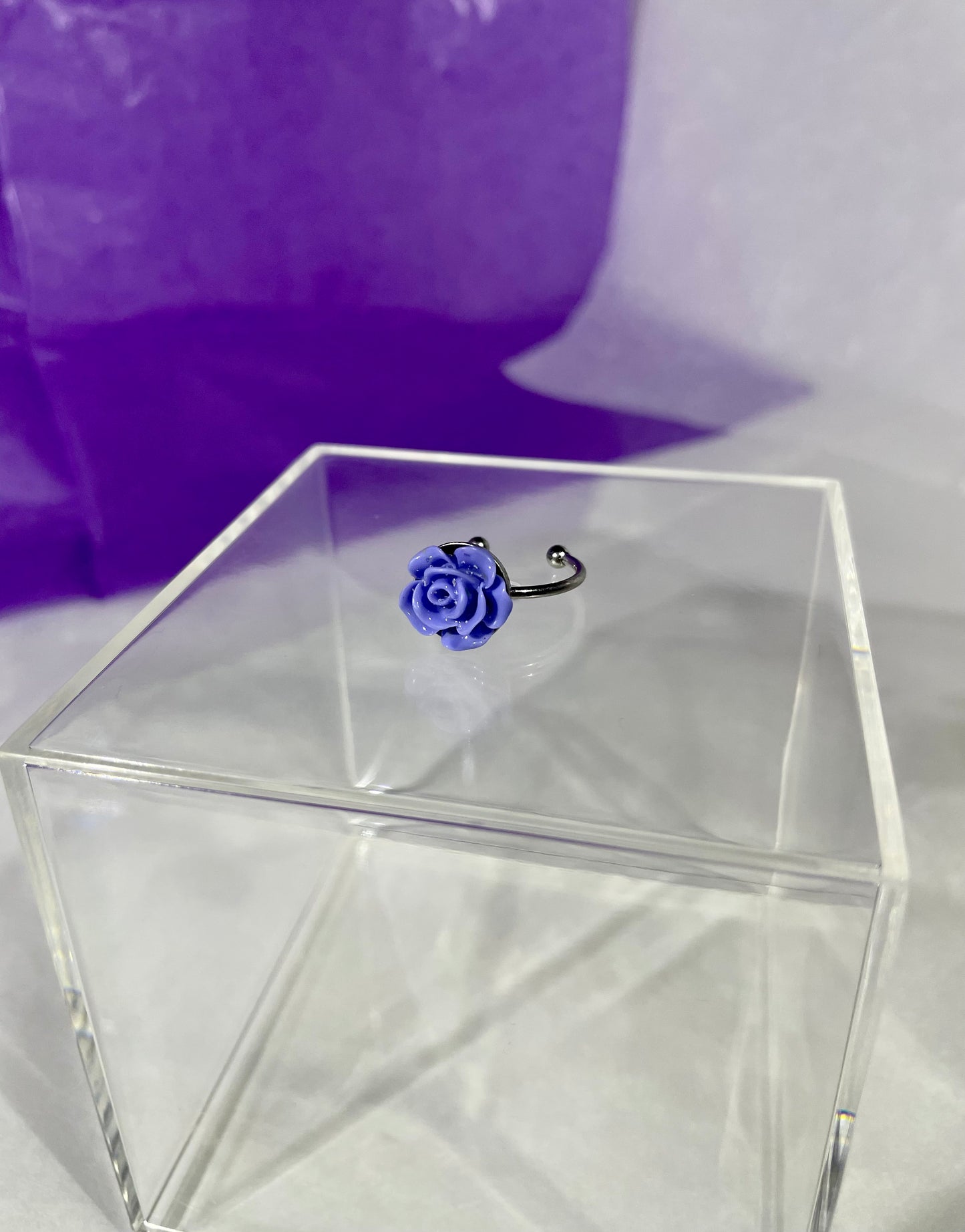 Adjustable Stainless Steel Rose Rings