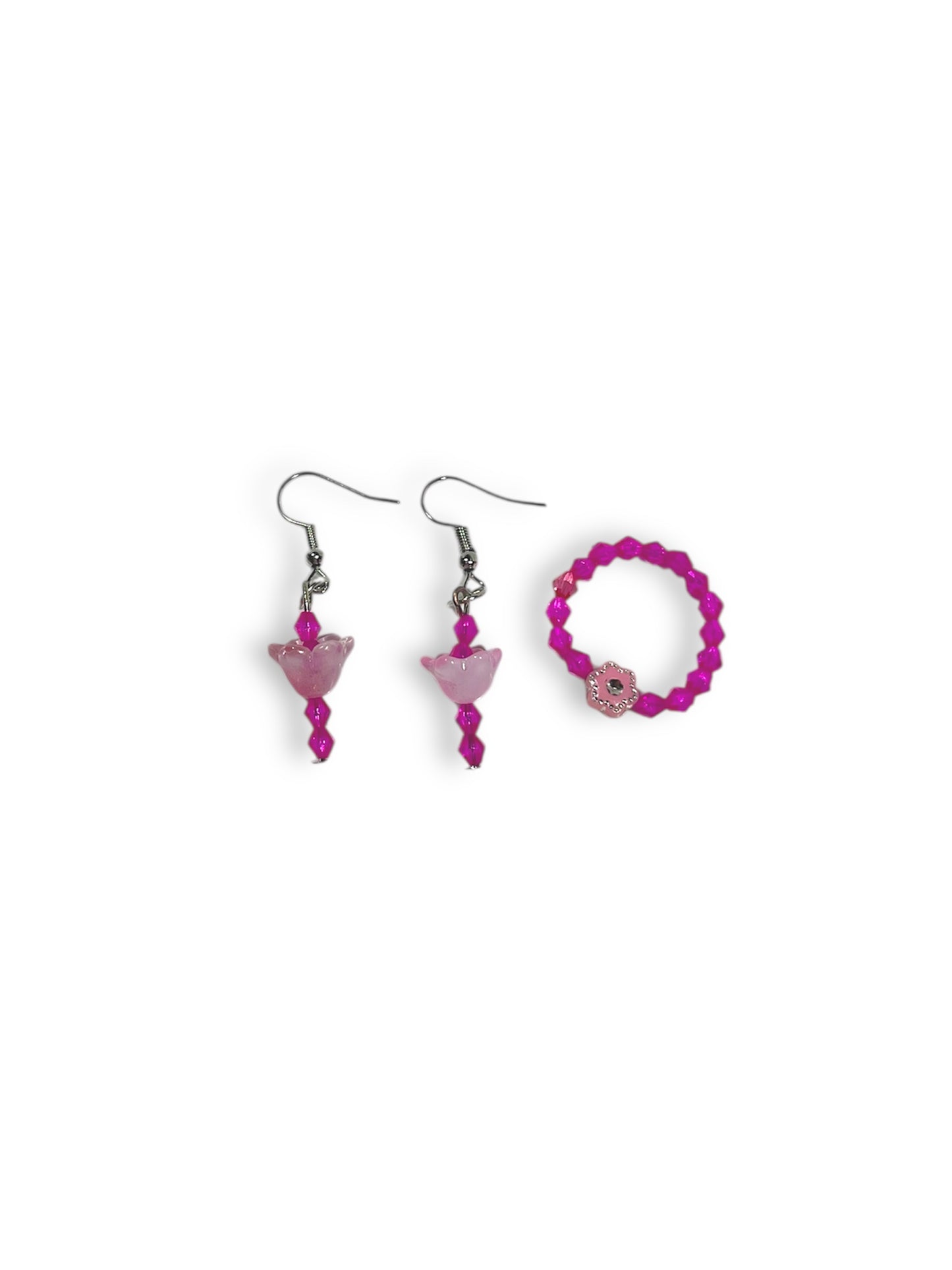 Joyous Flower Ring and Earrings Set