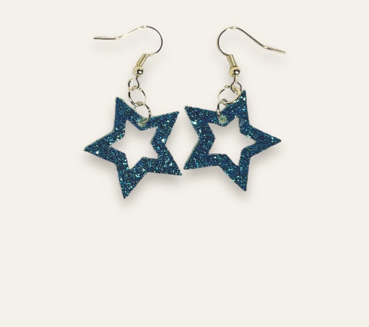 Glitter Star Earrings