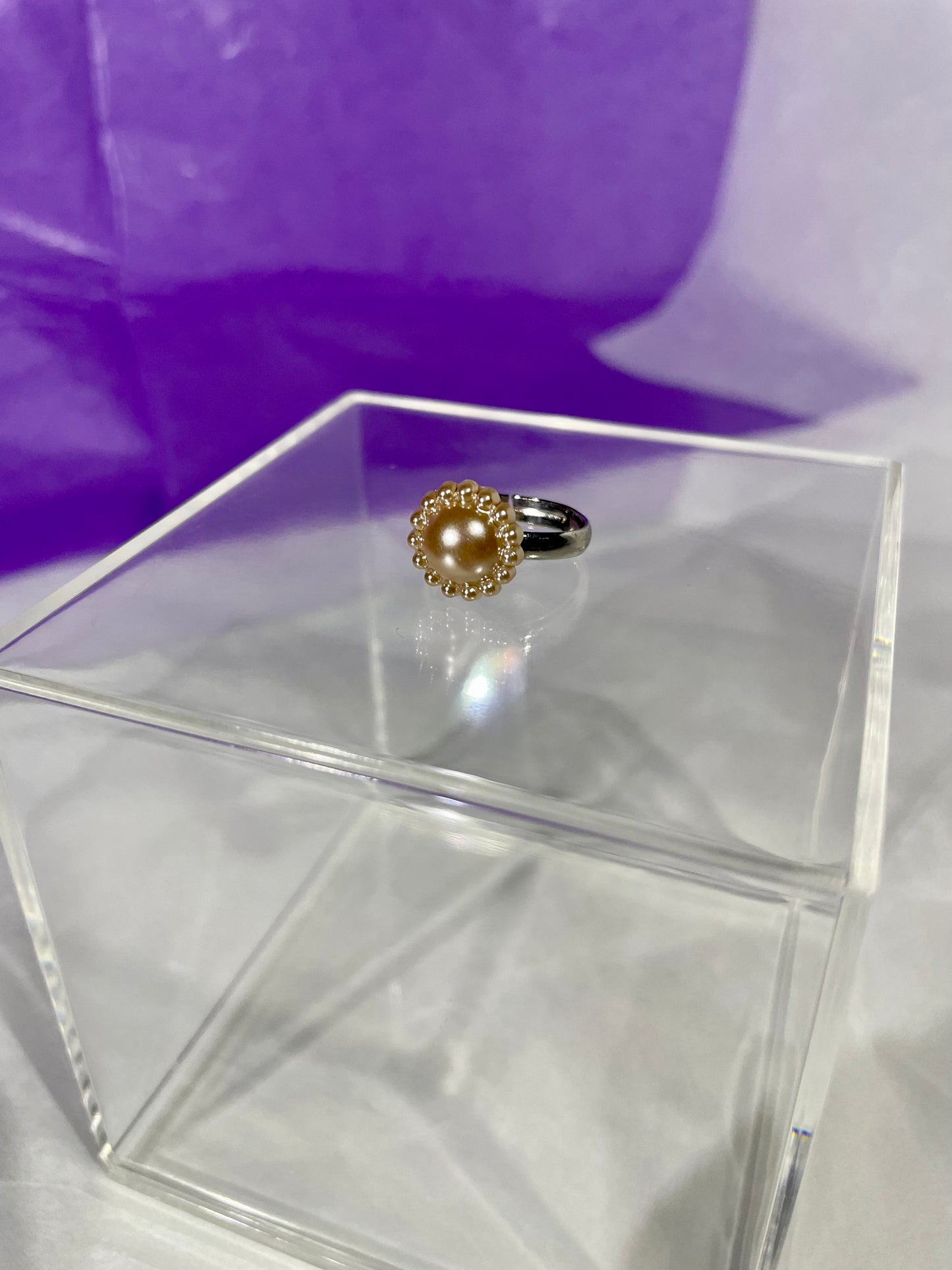 Adjustable Platinum Plated Rings with Sunflowers