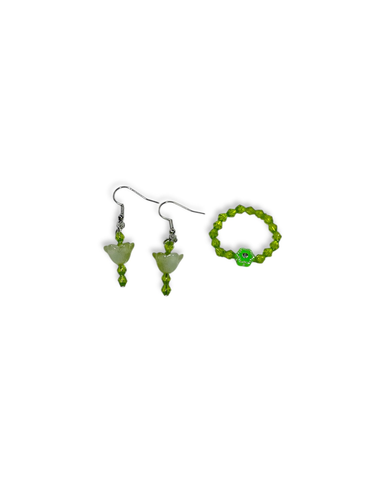 Joyous Flower Ring and Earrings Set