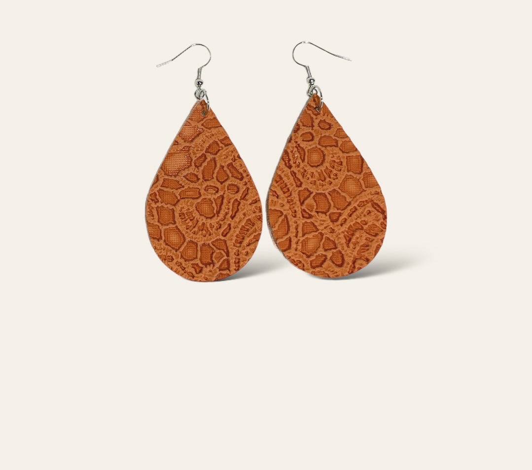 One Sided Leather Earrings