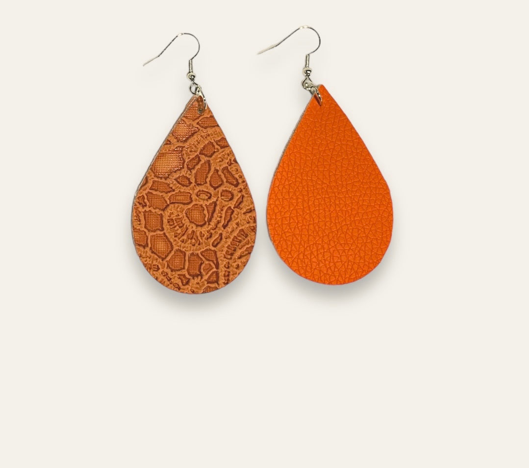 One Sided Leather Earrings