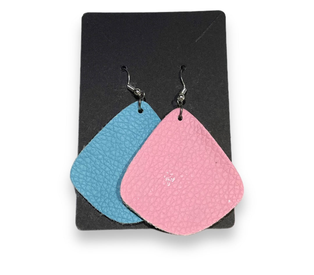 Double Sided Leather Earrings